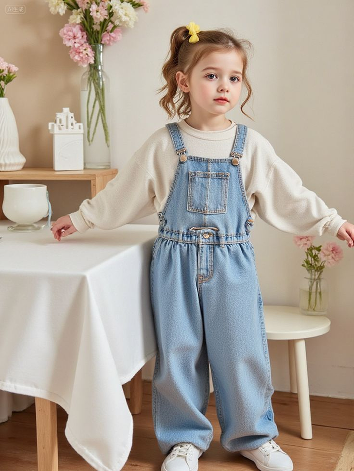 Suvarna Mustard Jute Lehenga Choli Set for Girls 02